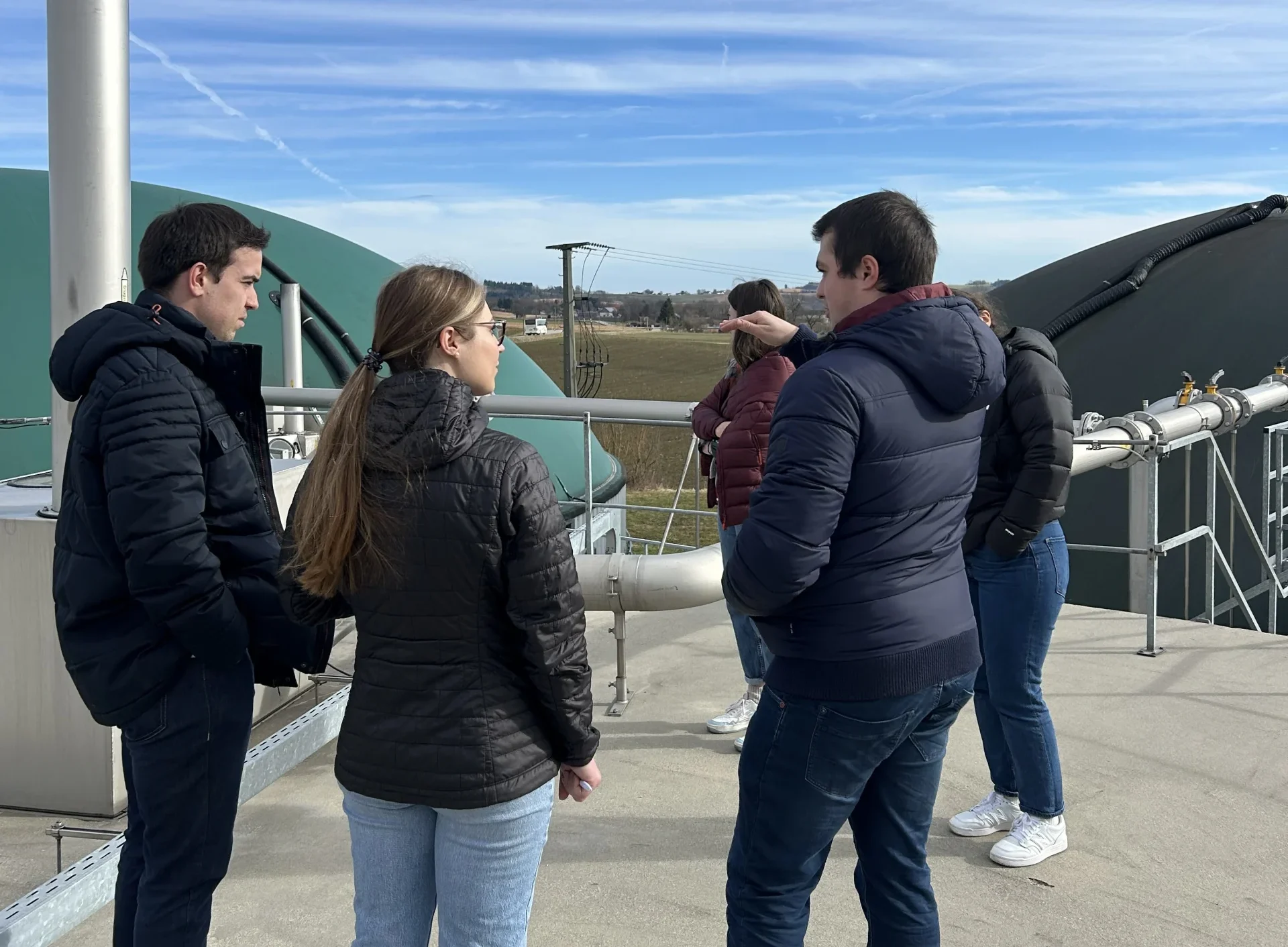 Delegation des Projekts auf der Biogasanlage Ansch&uuml;tz